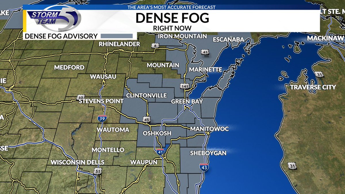 A Dense Fog Advisory has been issued until Sep 22 8:00AM. Go to the Storm Team 5 Weather App for more info.