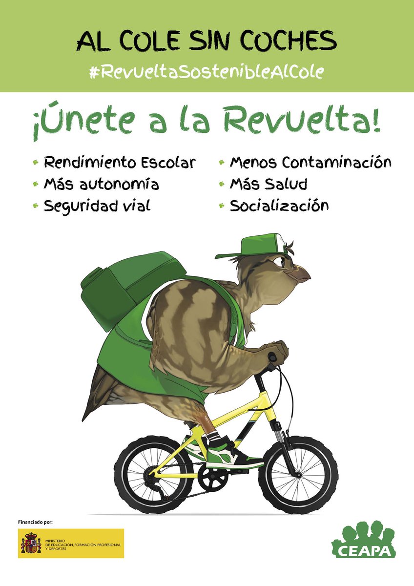 Desde CEAPA nos sumamos a la #SEM2025 impulsando nuestra #RevueltaSostenibleAlCole 🤗
Más info 👇
✅ ceapa.es/revueltasosten…
✅ entornosescolares.es

#CEAPA #AMPA #FAMPA #movilidad #movilidadescolar #caminosescolares #DiaSinCoche