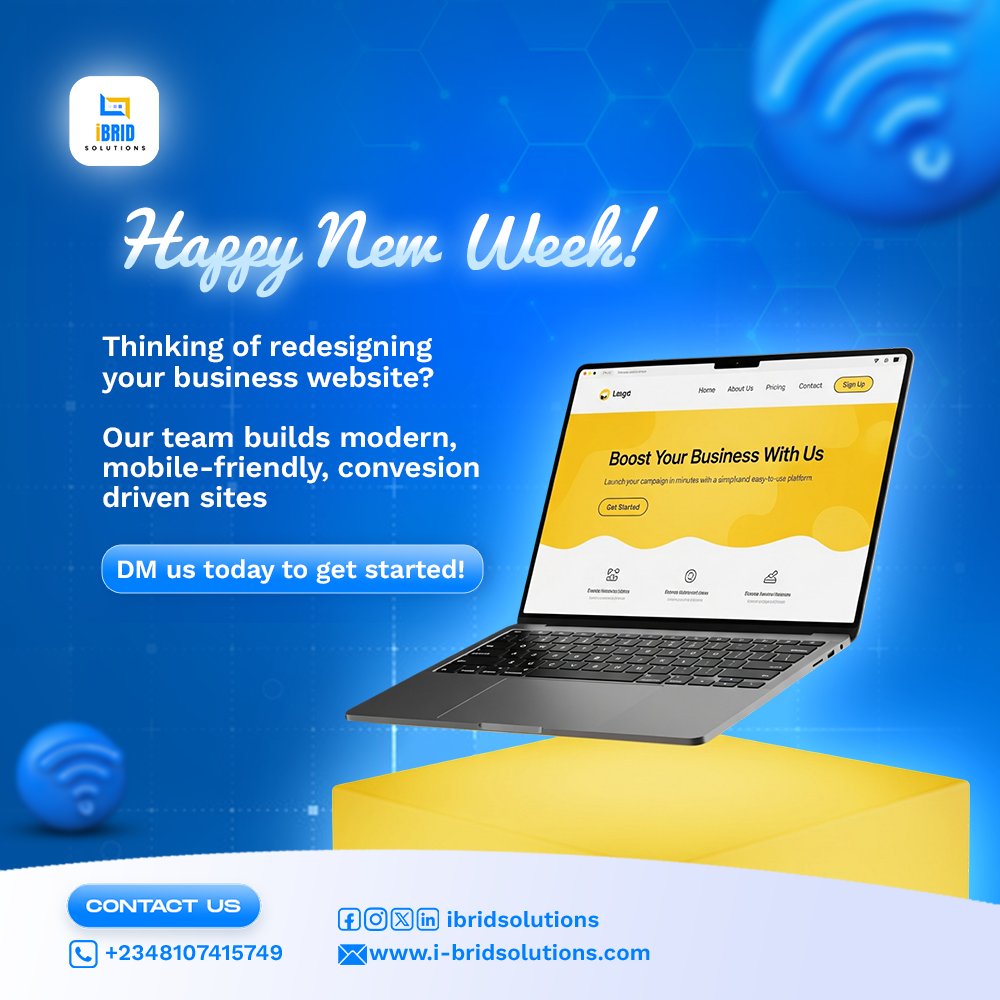 ibrid_solutions's tweet photo. Thinking of redesigning your business website? Our team builds modern, mobile-friendly, conversion-driven sites. DM us today to get started! #WebDesign #MarketingAgency #ibridsolutions https://t.co/Sz99eXThR9