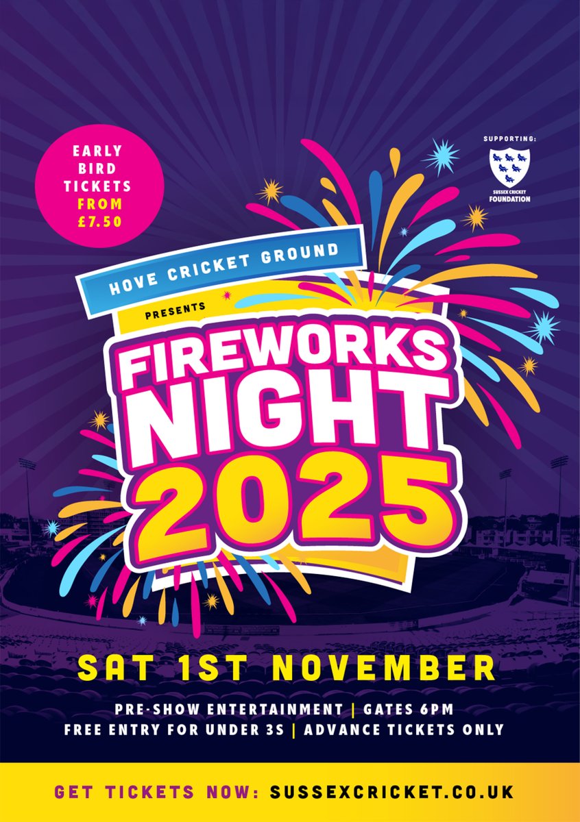 Tickets are selling fast for our Fireworks Night on Saturday 1st November! 🎆 

Whether you’re coming with family, friends, or as part of a group, this is the perfect way to celebrate Fireworks Night in Brighton &amp; Hove. 🤩

Don’t miss out 👉 bit.ly/3IidS7W