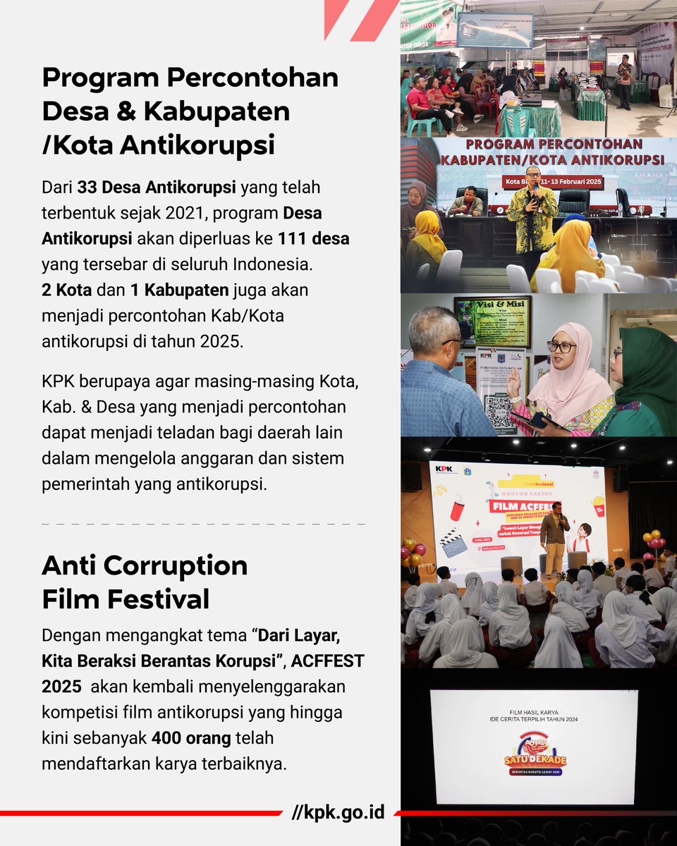 KPK_RI's tweet photo. Melalui beragam aksi ini, diharapkan seluruh masyarakat dapat ikut bergerak bersama KPK dalam menyebarkan nilai antikorupsi kepada orang terdekat, sehingga sikap antikorupsi dapat dilakukan mulai dari diri sendiri. #CapaianKPK #KinerjaKPK https://t.co/PArm6DnnVb