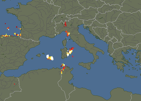 Emergenza24's tweet photo. ⭕️ADESSO [22.09-11:00] #Italia #meteo #maltempo in corso forti precipitazioni e intensa attività elettrica #fulmini in progressione verso est.

👉Dicci dove sei e la situazione (se nell’area significativamente interessata). Grazie

👉Per restare aggiornato segui il nostro account @emergenza24 e visita la pagina dedicata https://t.co/7bsUAMnkfY

📢Per ricevere le informazioni in tempo reale iscriviti adesso al canale Whatsapp di Emergenza24 (togli le notifiche perché aggiorniamo H24) https://t.co/Ewprh1gBm2