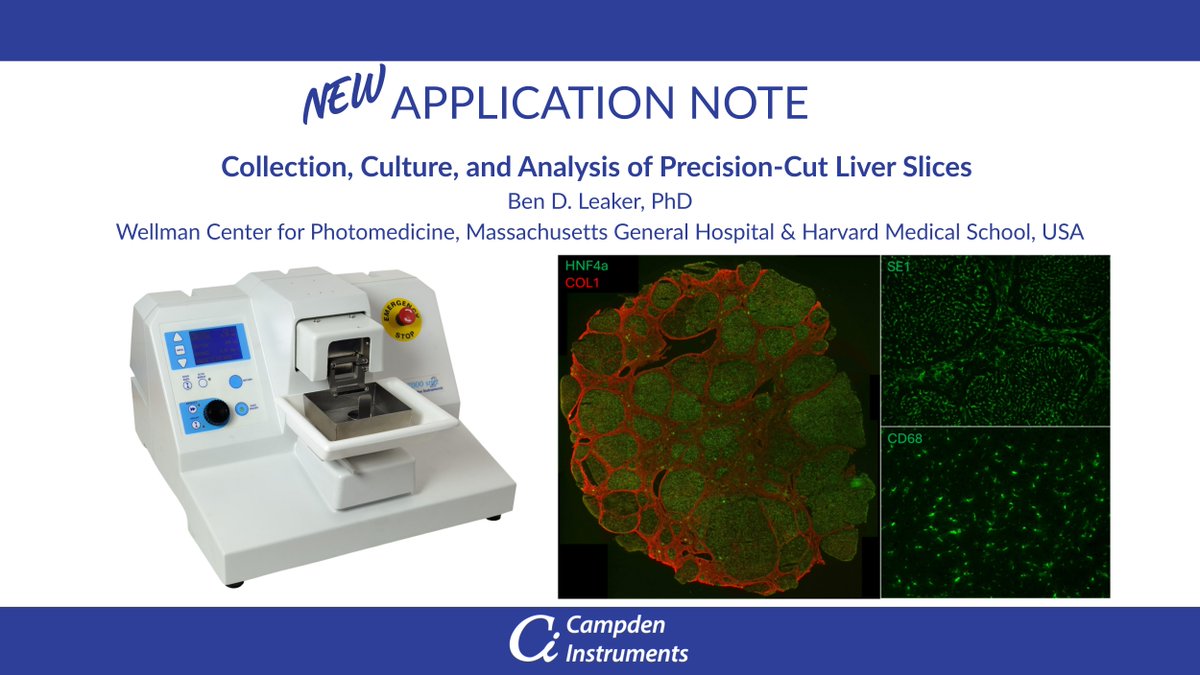 The answer to last week's question? Liver slices to investigate the effect of drugs to combat chronic liver disease, written by Dr Ben Leaker to show the versatility of liver slices for a range of research applications.

Read the note here: ow.ly/8h0G50WYbfW