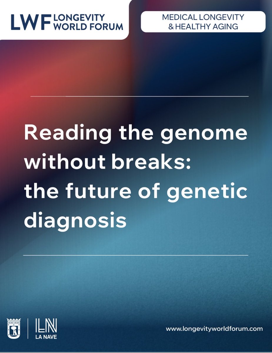 According to Genotipia (2024), this technique can read long strands of DNA or RNA without breaking them apart.

The future of clinical genetics is here.
👉 Discover more at the next edition of the Longevity World Forum: longevityworldforum.com

#LWF26 #Longevity