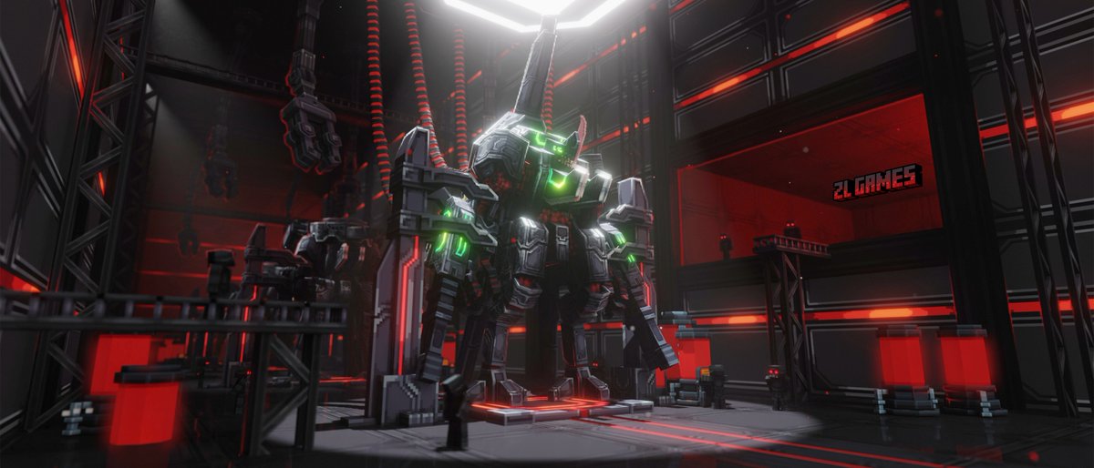 Inside the lab, a new mech is coming to life.

Made with <a href="/blockbench/">Blockbench</a>
#Minecraft #pixelart #lowpoly #Blockbench #blockbench #3dmodeling