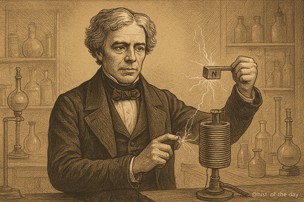 hist_of_the_day's tweet image. #OnThisDay Sept 22, 1791, Michael Faraday was born — one of the greatest experimental scientists of all time.
From humble beginnings as a bookbinder’s apprentice, he rose to transform physics and chemistry.