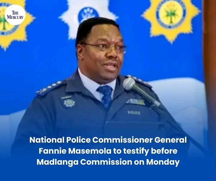 TheMercurySA's tweet photo. Top cop in the hot seat! 🔥👮♂️ National Police Commissioner General Fannie Masemola to testify before the Madlanga Commission on Monday. What will he reveal? 🤔
Read more: https://t.co/FgWOA2GxMy
#SAPoliceService #MadlangaCommission #FannieMasemola #SouthAfrica https://t.co/32zdbJRQTh