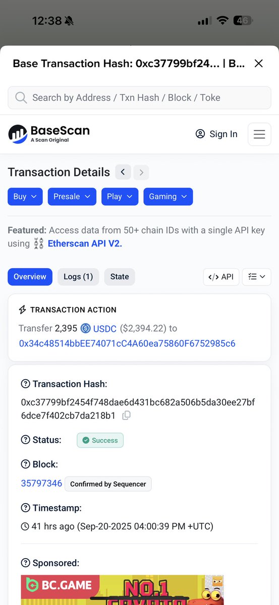 mbiti_mwondi's tweet image. Watu ya crypto nlituma USDC 2395 to the wrong address from my Binance Wallet,naskia kitefutefu,besides reaching out to the address guy kuna hopes kweli? Reviews zinasema nimeoga. The address is an Ethercon one,so doleful!