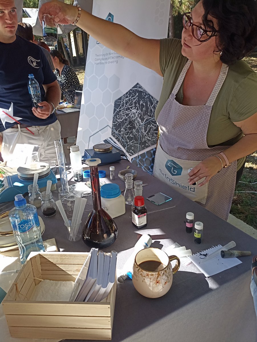 grinshield's tweet photo. ✨ Bringing Science Closer! ✨ 
 Ahead of the European Researchers' Night, the Vinca Institute of Nuclear Sciences opened its doors and hosted an interactive event for school children. Fun demonstrations with GrInshield team were led Marija Radoicic and Brankica Gajić! https://t.co/ciigpSE9rL
