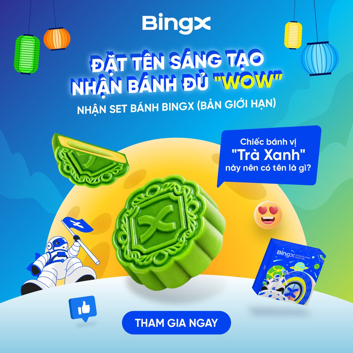 BingXVietnam's tweet image. 🌕 #MINIGAME ĐẶT TÊN SÁNG TẠO, NHẬN BÁNH ĐỦ &quot;WOW&quot;
Trổ tài sáng tạo, cùng đặt tên cho chiếc bánh Trung thu vị &quot;Trà Xanh&quot; &amp;amp; nhận quà!

📅 THỜI GIAN: 22/09 - 30/09/2025
🎁 PHẦN THƯỞNG:
➤ 01 GIẢI &quot;RƯỚC ĐÈN&quot; - Comment cái tên sáng tạo nhất (Cộng đồng bình chọn)
•…