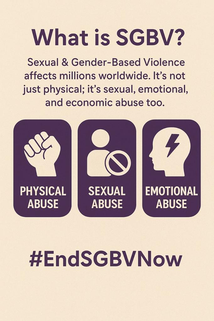 Stop shrinking SGBV to one act. Consent defines the line. Touching, harassment, penetration without consent SGBV in all forms.
#EndSGVNow
#ZeroSGBV
