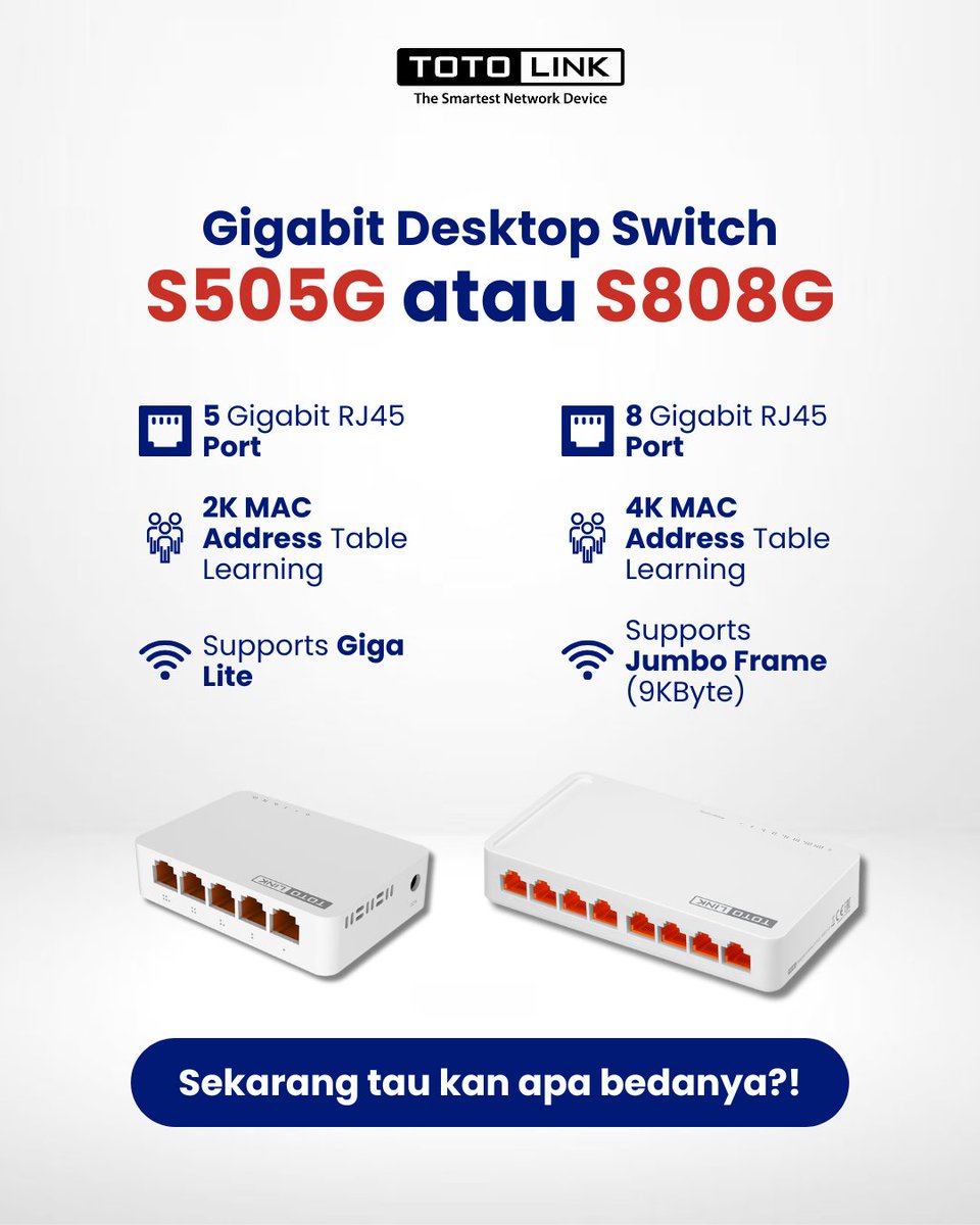 totolinkID's tweet image. Sekarang udah tau kan perbedaannya?

Solusi Koneksi Stabil #totolink #totolinkindonesia