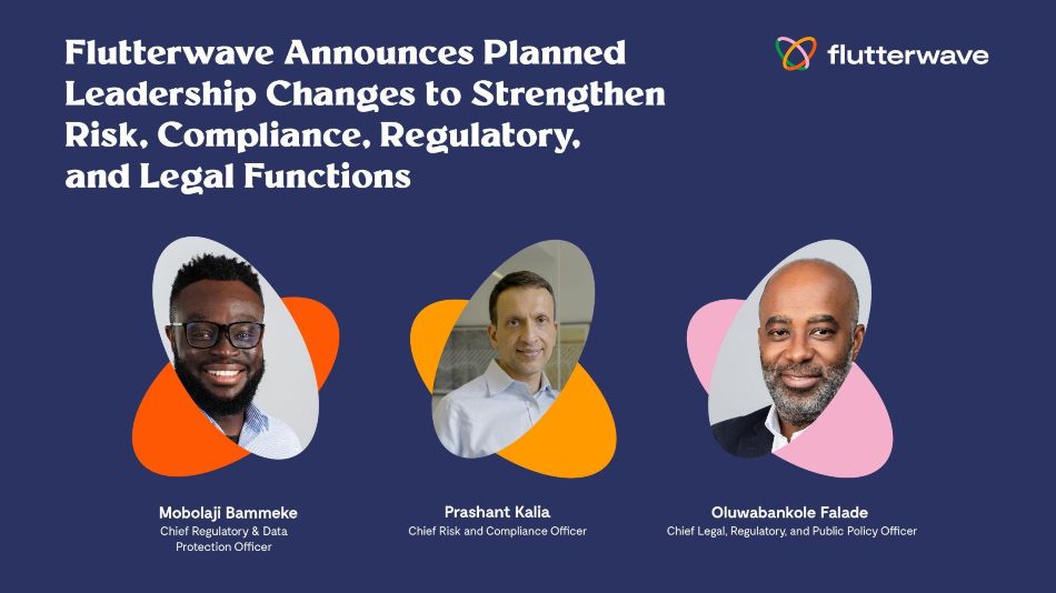 ITNewsAfrica's tweet image. @theflutterwave  announces major leadership changes to strengthen global compliance & risk management. 
Full story;  zurl.co/KlhQO
 #Flutterwave #FinTechAfrica #Leadership #Compliance #RiskManagement