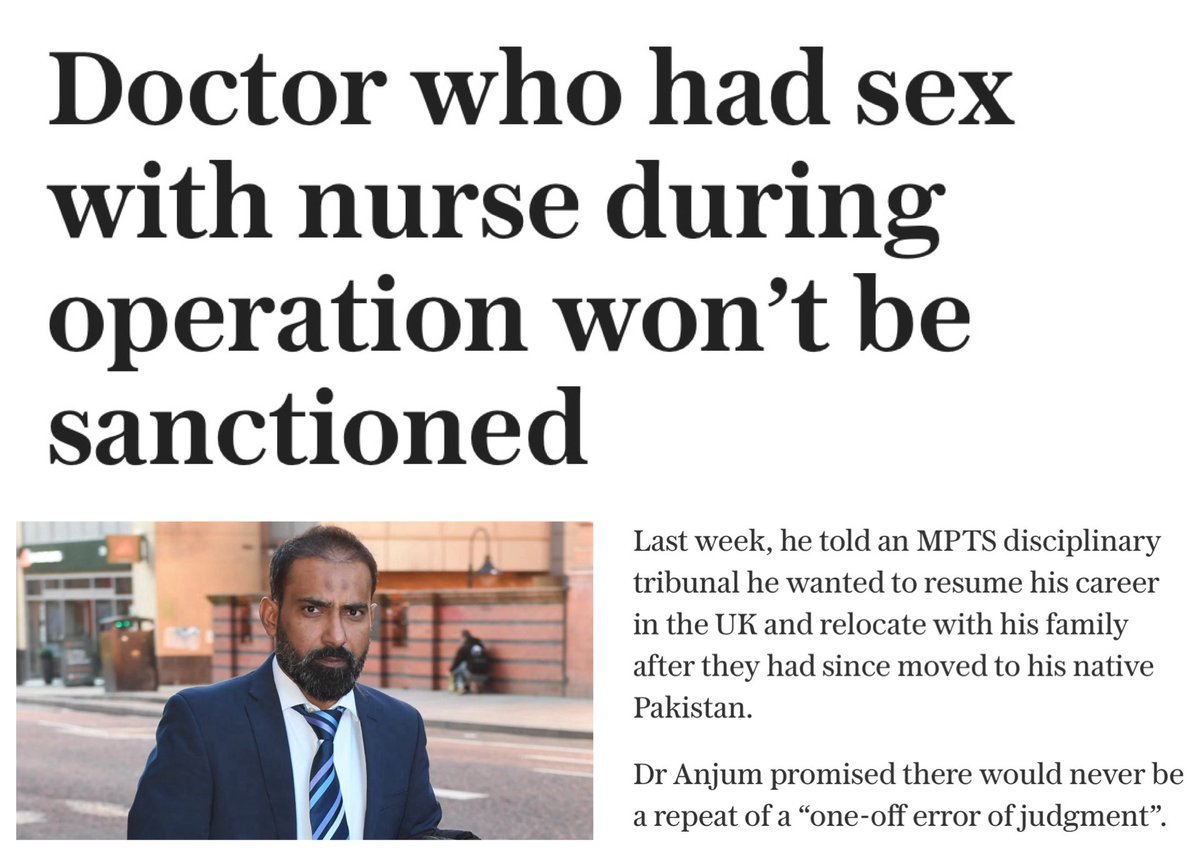 Katie_Lam_MP's tweet image. A doctor comes here from Pakistan.

He has sex with a nurse during an operation.

He promises it won’t happen again, so a tribunal says he can return to practicing in the UK.

This is insane. Migration cannot fix the NHS, and unless we raise our standards, actually damages it.