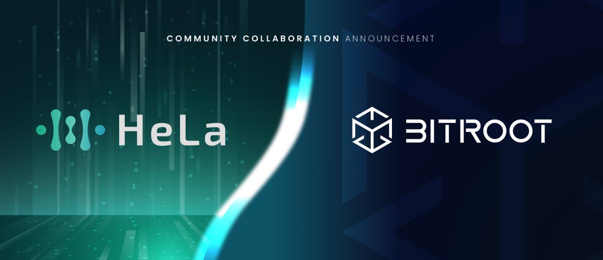 HeLa_Labs's tweet image. We’re very thrilled to announce our newest collaboration with @Bitroot_ !

Bitroot is a decentralized infrastructure platform dedicated to building a high-performance, low-latency, and low-cost blockchain ecosystem. 

Together, we’re powering the infrastructure layer for what’s…