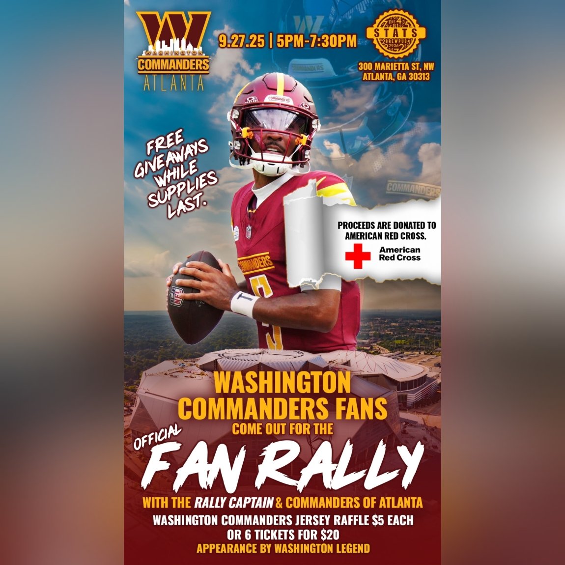 RallyCaptain's tweet photo. If you know, like i know, you'll get here early. We have a lot of great giveaways. An authentic jersey will be raffled off, proceeds will go to the American Red Cross. All that's missing is you. I can't wait to see everyone in ATL! #HTTC
REP IT HARD OR DON'T REP IT AT ALL!!!™️ https://t.co/Drq6xQD7gw