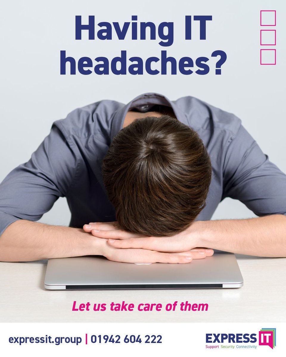 expressitgroup's tweet image. 🖥️ IT headaches? Let us take care of them. 

Our Managed IT Services mean you don’t have to worry about patching, updates, or the day-to-day tech frustrations. 

📩 hello@expressit.group  
🌐 expressit.group  
☎️ 0330 175 8282