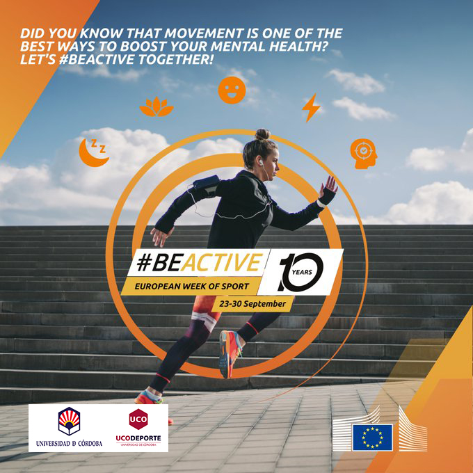 ¿Sabías que la actividad física es una de las mejores maneras de fortalecer nuestra salud mental? Pues desde mañana 23 hasta el 30 de septiembre, en la Semana Europea del Deporte, te impulsamos con puertas abiertas en las instalaciones deportivas para la comunidad universitaria