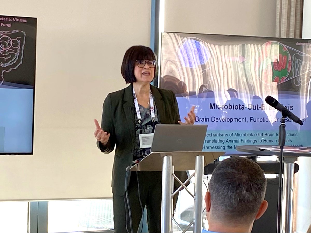 "This is a wonderful thing," says <a href="/HeijtzRochellys/">Rochellys Heijtz</a> from <a href="/karolinskainst/">Karolinska Institutet</a>, welcoming the aims of the new UK GIBA Network+.

Fantastic insights into the latest gut-immune-brain axis research from our renowned keynote speaker.
#GIBANetworklaunch