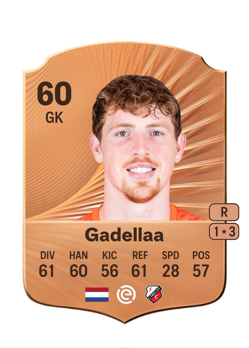 FC_Wizard's tweet image. Best 🧬 evo-investment 📈 Goalkeeper

🇳🇱 Kevin Gadellaa 🇳🇱 Eredivisie

🧍‍♂️ 210cm | 6’11’

With GK-evolutions being a thing in EA FC 26, he will be undisputed… Hard to snipe.

#Evolution #FC26