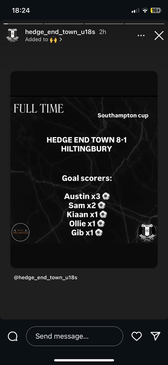 What a great 8-1 win for the under 18s today in the cup. 
17 goals in 2 games. 
Absolute fire 🔥. 

Up the mighty 🙌Hedge End Town FC🙌🦔🦅⚫️⚪️🔴. 

#hedgeendtownfc #het4life