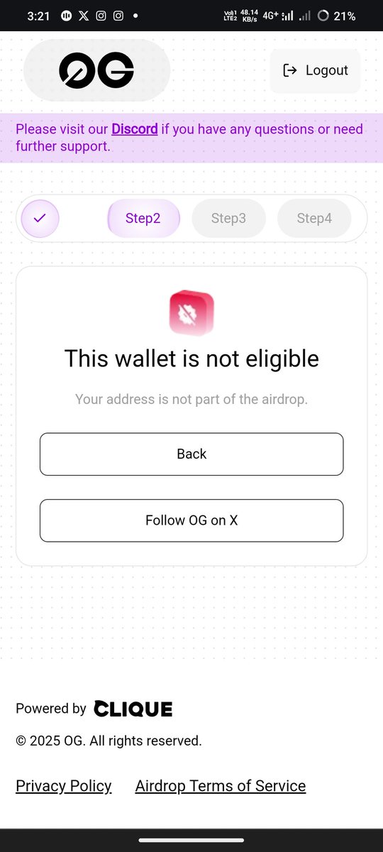 DBarman33's tweet photo. Eligible wallet after kyc not eligible 

@0G_Eco 
@OGCommunity_X 
@OneGravityNFT 
@michaelh_0g https://t.co/ZcG2V2cTC9