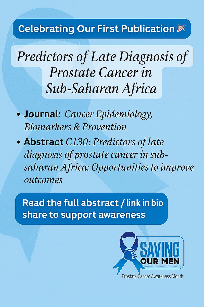 We’re proud to announce that our very first research article has just been published in a leading international journal! 🎉

Here’s to more discoveries, more collaborations, and more impact on men’s health across Africa.

👉 Read the abstract here: tinyurl.com/mrmdav75