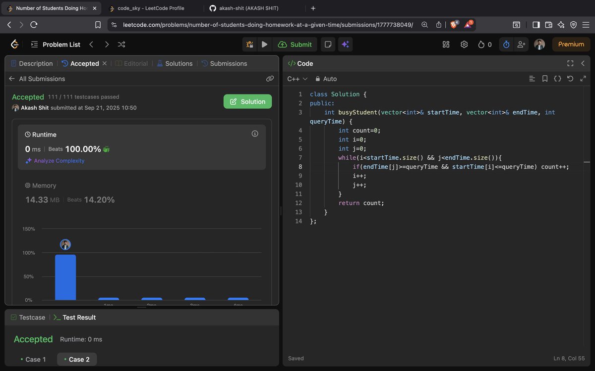akash31_2004's tweet image. 🔹DAY - 137 of DSA:-
✅LC-1450
🔹DAY - 22 of Web Dev:-
✅oops( part-2 ) in JS
🔹creating a project for our SIH problem
feeling very proud of my efforts and motivated to take on more challenges
#DSA #CodingJourney #learningtocode