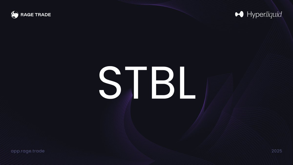 rage_trade's tweet photo. New Asset Listing!

You can now long or short $STBL on @HyperliquidX through Rage.

Trade $STBL here: https://t.co/wt1FgIyLuZ https://t.co/UDGsDLOnS4