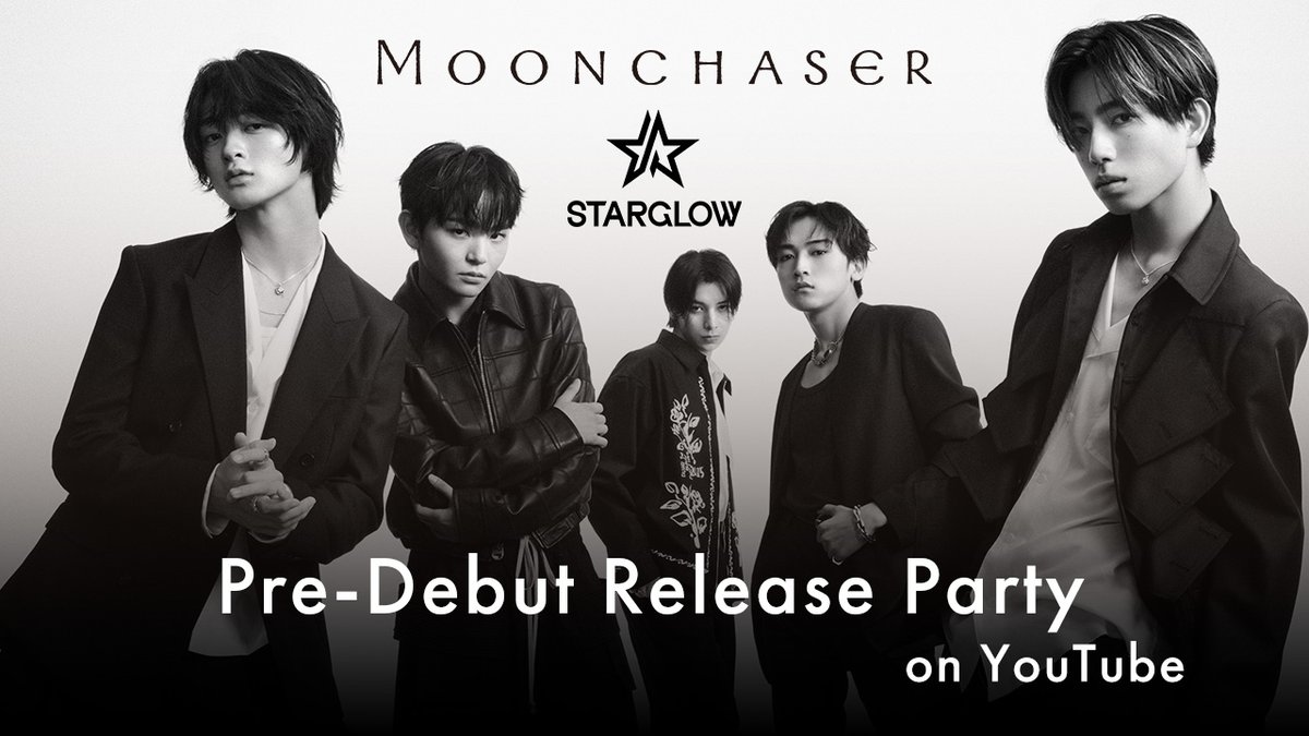📺YouTube生配信スタート!!

￣￣￣￣￣￣￣￣￣￣
STARGLOW
Pre-Debut Single 'Moonchaser'
Release Party🎊
＿＿＿＿＿＿＿＿＿＿

🔗視聴はこちら
youtube.com/live/Wc1NmTxOa…

#STARGLOW #SG_Moonchaser
#STARGLOW初生配信