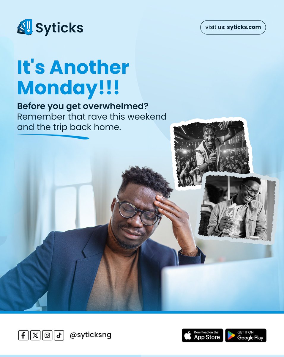 syticksng's tweet photo. Happy new week guys, Take care 💙 https://t.co/KiYNOCzIDp