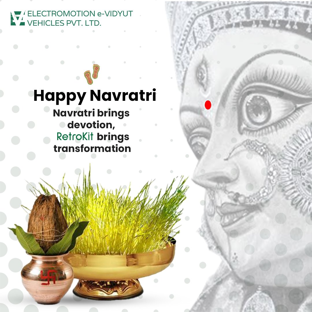 evidyut's tweet photo. Happy Navratri! ✨ May this auspicious time bring devotion, joy, and new beginnings into your life. Just as Navratri celebrates transformation, we at RetroKit believe in transforming your experience with our eco-friendly solutions. Wishing you blessings! #HappyNavratri https://t.co/a50Ks33vn1