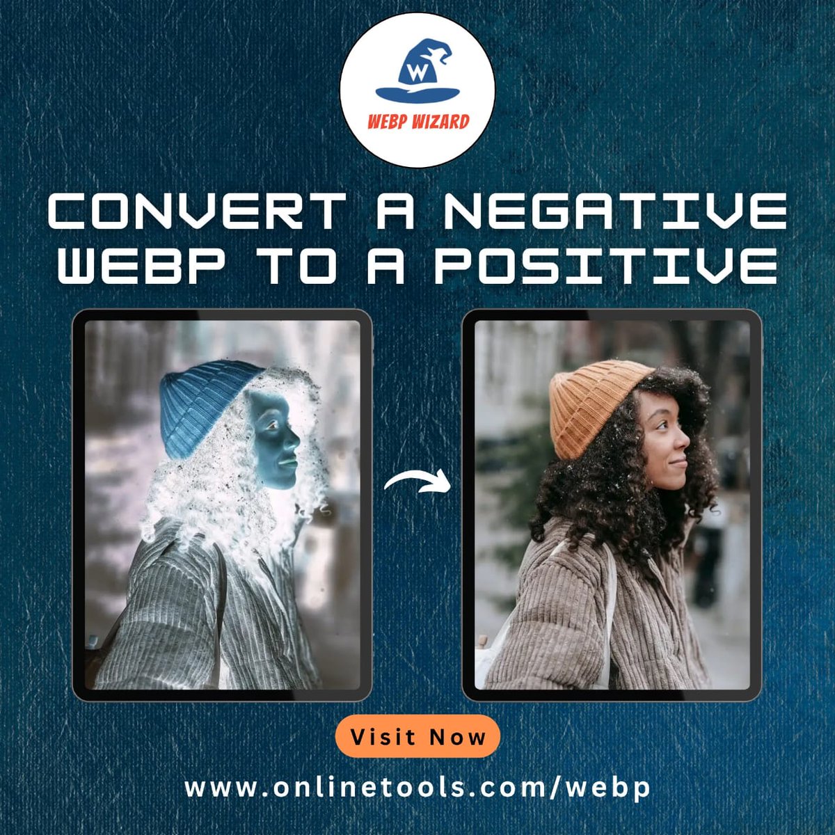 WebpWizard's tweet image. In this example, we show how to use the tool to convert a photo negative in WebP format into a positive.
Try our tool - onlinetools.com/webp/invert-we…
#browserling #webptojpg #imageconversion #onlineconverter #filetools #digitalworkflow #graphicdesigntools #techhacks