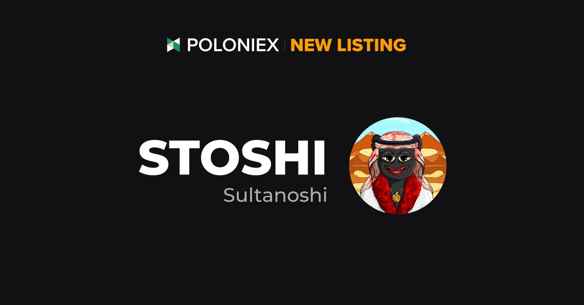 Poloniex's tweet photo. ๐ย Poloniex New Listing $STOSHI @sultanoshi
โ
Deposit open on Sep 22nd, 10:00 (UTC)
โ
Full trading enable on Sep 22nd, 14:00 (UTC)
Details: https://t.co/vcW1dfUTSP https://t.co/JmOuz1HZTy