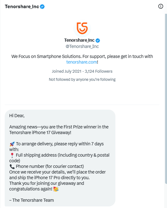 nick_tech_help's tweet image. Wait, what?! Did I really just win an iPhone 17 ? I’m literally speechless… I can’t believe this, thank you a million times !❤ ❤I will always support Tenorshare products.👍👍👍Today is the best day！@Tenorshare_Inc
#tenorshare