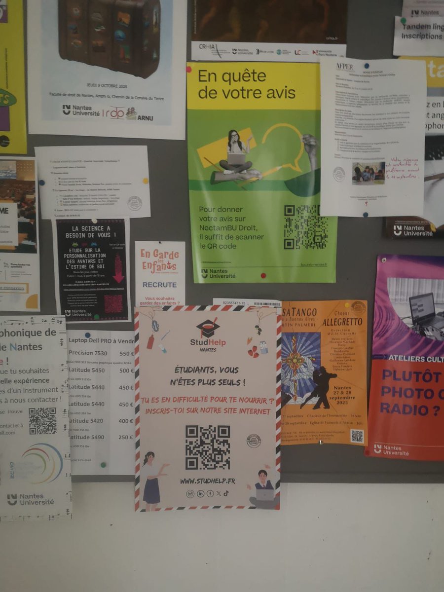 StudHelp_'s tweet image. Notre première action a eu lieu ! 🚀
Un grand merci à Agathe et Léa, bénévoles de l&apos;association, qui ont affiché nos flyers à l&apos;IAE Nantes, à la Fac de Droit de Nantes et à l&apos;Ecole d&apos;architecture ! 💪
Des surprises arrivent, restés connectés 🧡