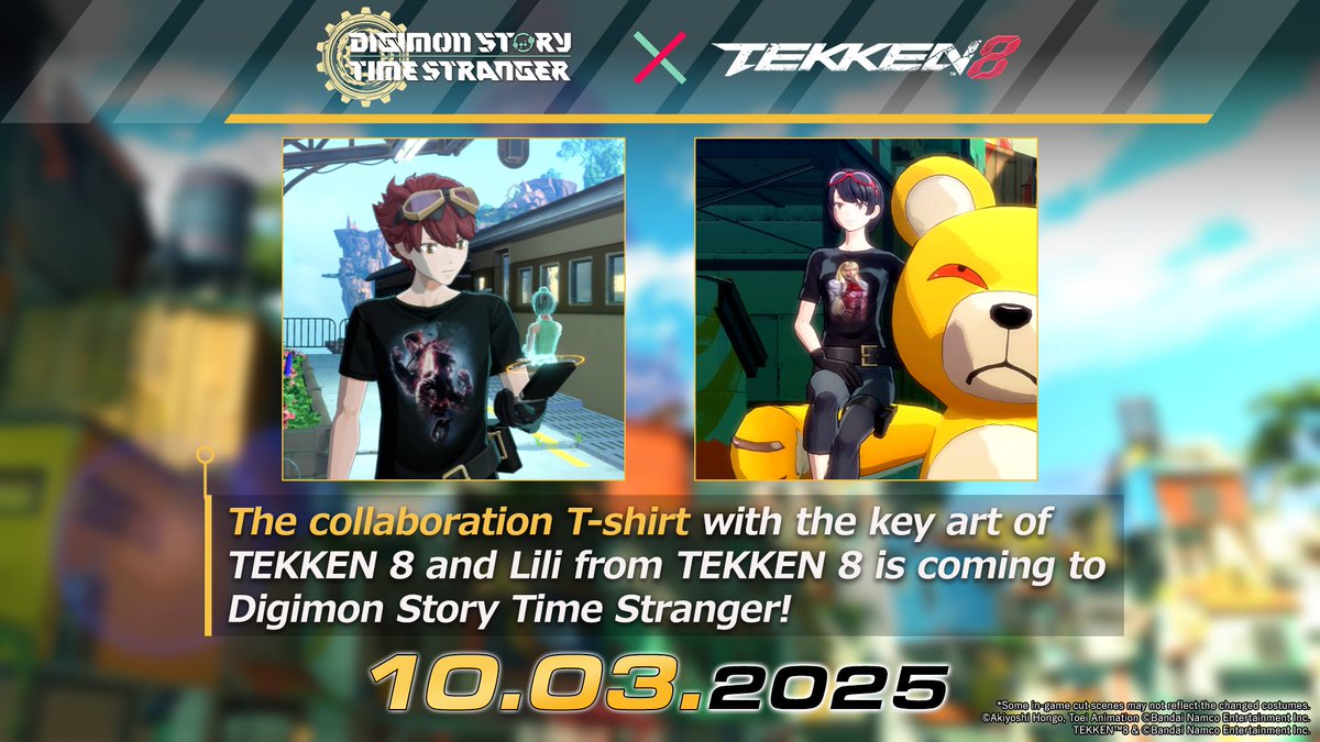 Digimon Story Time Stranger × #TEKKEN8 collaboration is here! Put on your collab T-shirt and jump into the Digital World!
#TimeStranger