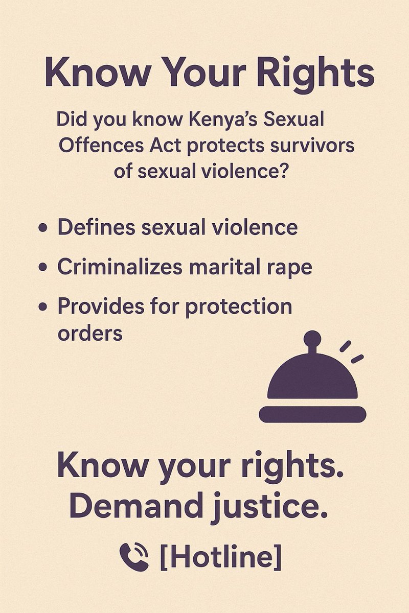 Kenya’s laws on SGBV are clear: survivors have rights, perpetrators face consequences. What’s needed is awareness and accountability.
#EndSGVNow
#ZeroSGBV