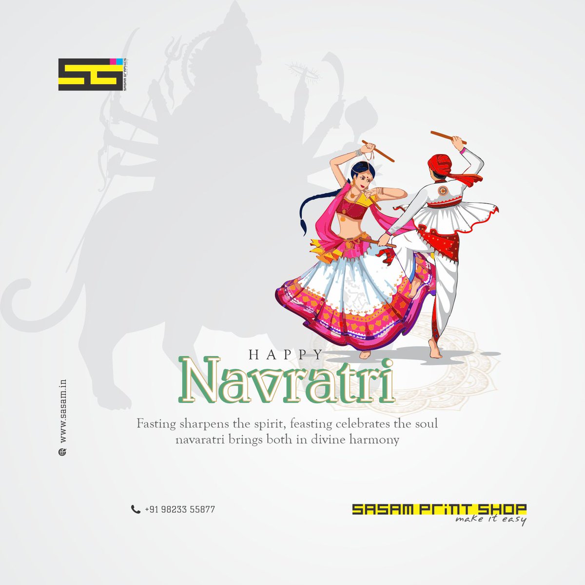sasam_graphics's tweet image. Happy Navratri from Sasam Print Shop, Pune

Wishing everyone a blessed Navratri 2025 with love, light, and spiritual growth.

Call/WhatsApp: +91 98233 55877 
🌐 sasam.in

#Navratri2025 #SasamPrintShop #PunePrinting #Posters #Stickers #GreetingCards #FestiveVibes
