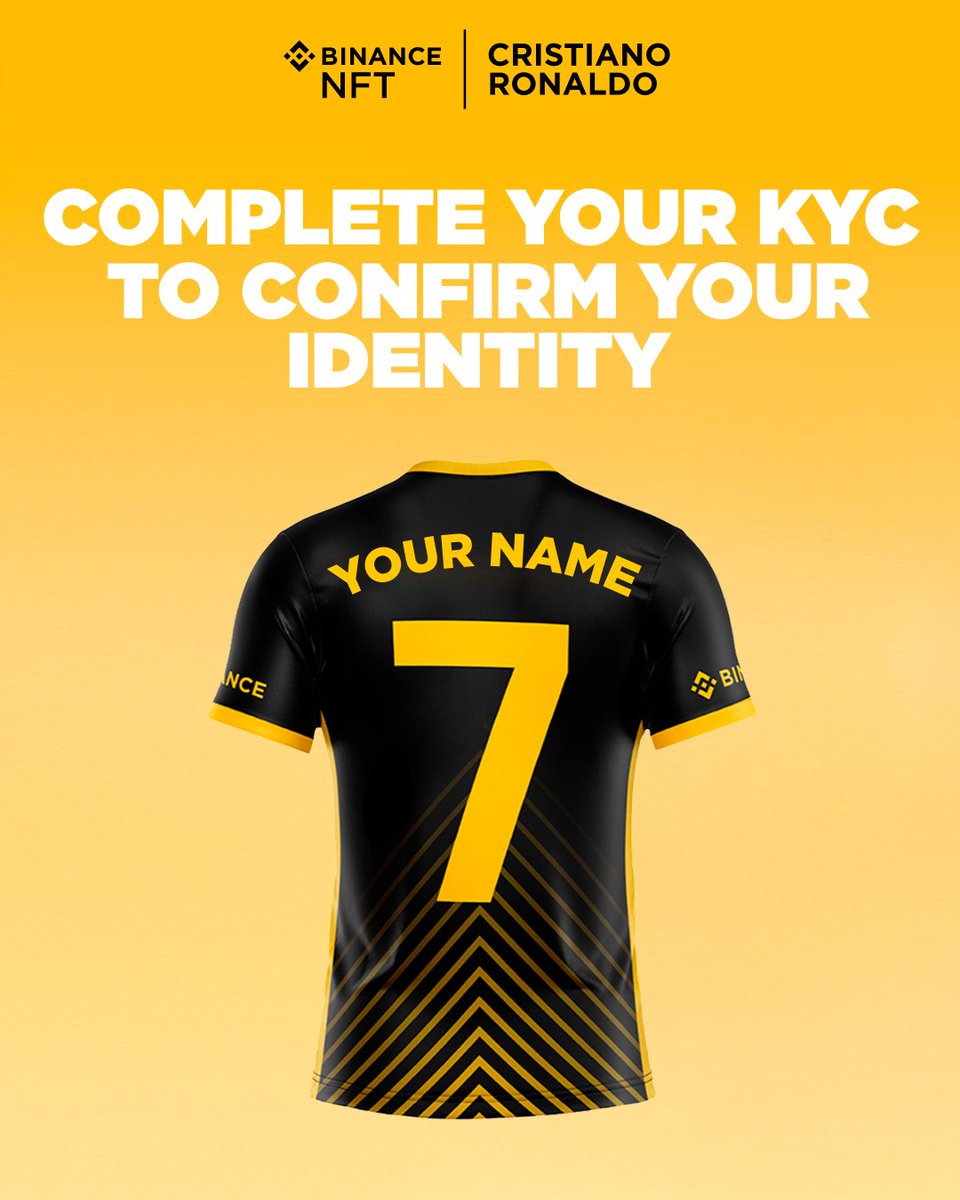binance's tweet photo. KYC is knowing what name to put on the back of your jersey. Complete KYC and be part of the team! 👇

https://t.co/o4IbVu7VBv https://t.co/6yC7dSkbjX