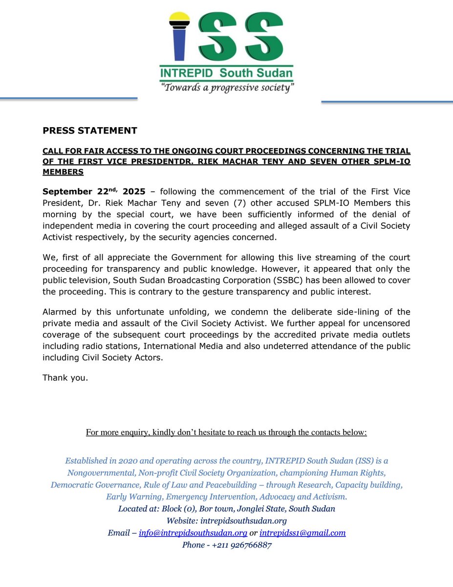 INTREPID South Sudan (ISS) tweet media