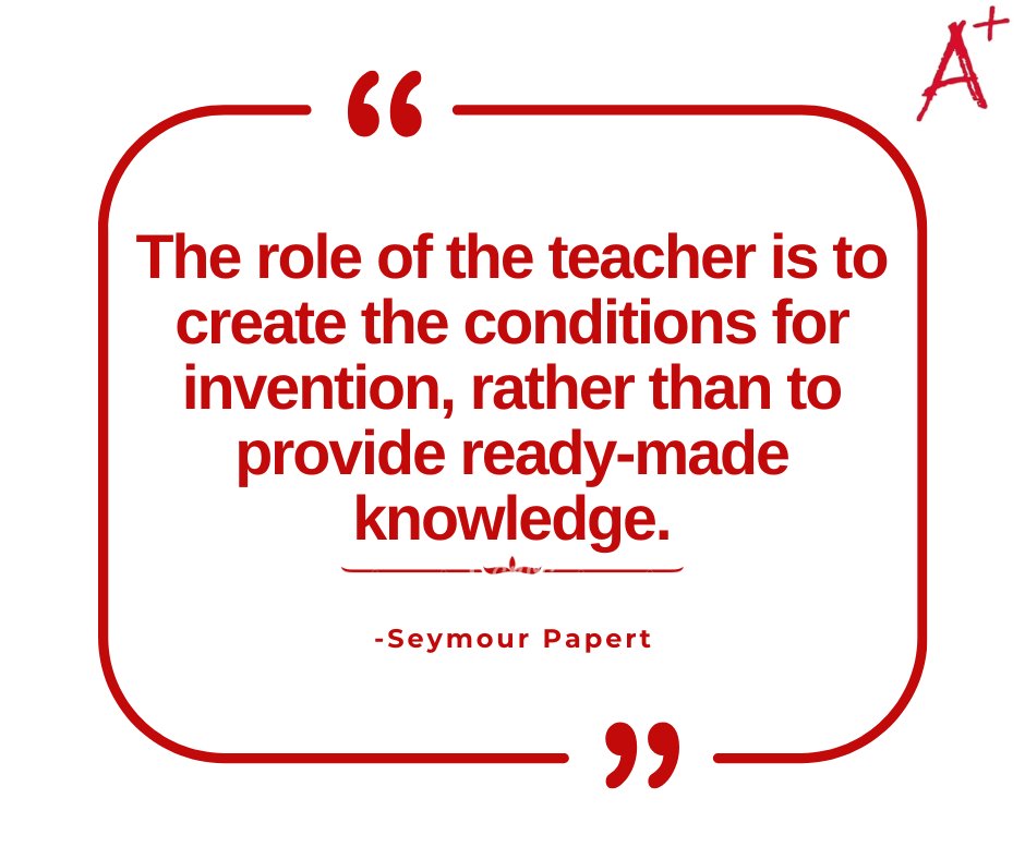 TEACH_SA's tweet image. This week embrace the wisdom of Seymour Papert. 

Happy Monday! Let us make this a week of discovery.
#TEACHSouthAfrica #OurFutureNeedsYou #TEACHSA #MondayMotivation