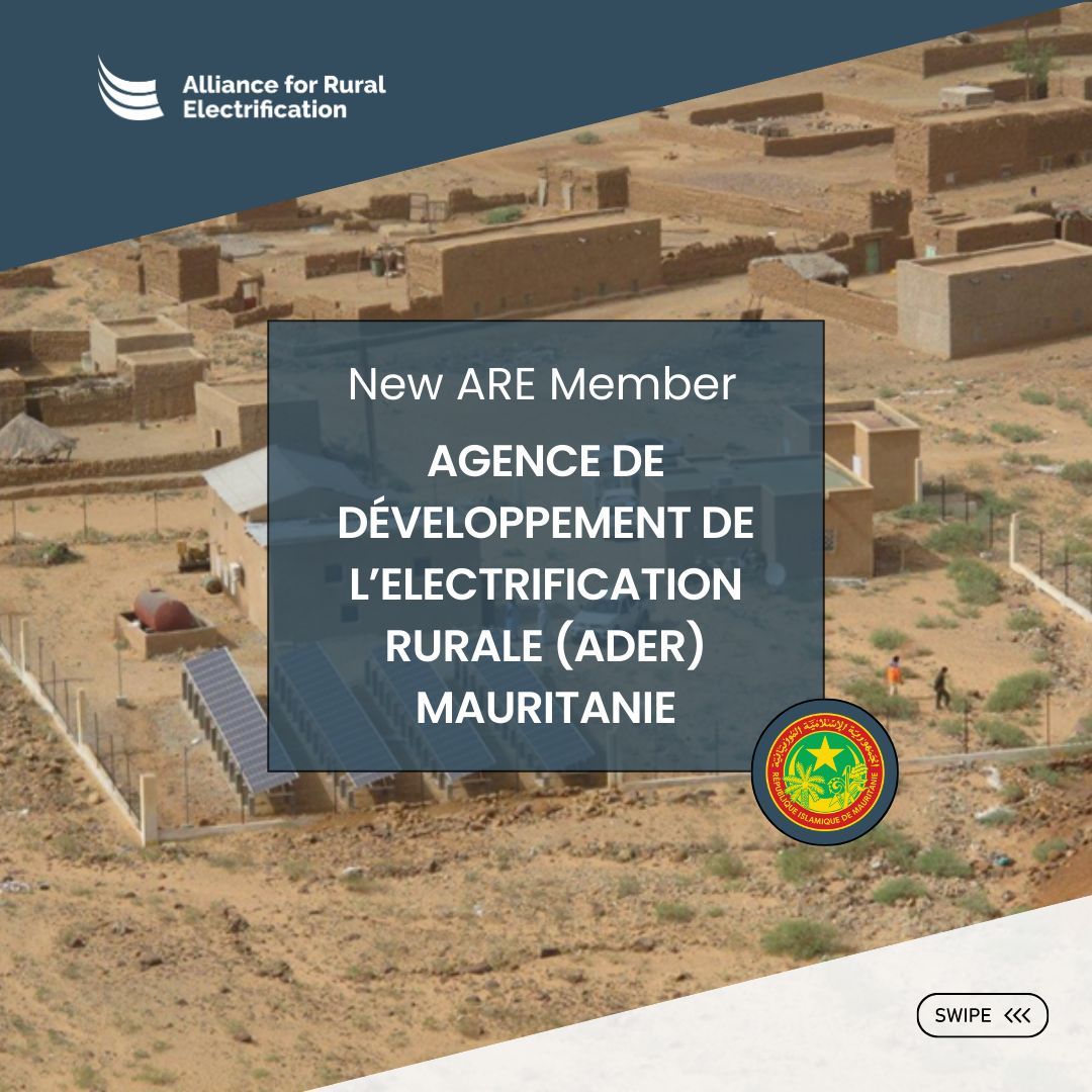 RuralElec's tweet image. #MemberMonday 🔆 A warm welcome to ADER Mauritanie to the Alliance!

⚡Active since 2000, the Agency is responsible for the coordination and development of the decentralised rural electrification process.

🚀 Through the deployment of hydro, wind, solar PV, and energy storage,…