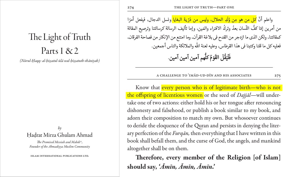 Looks like the Qadiani official translators didn't get the memo that the meaning of some Arabic words like ذرية البغايا magically changes to "evil people" when used by MGA.