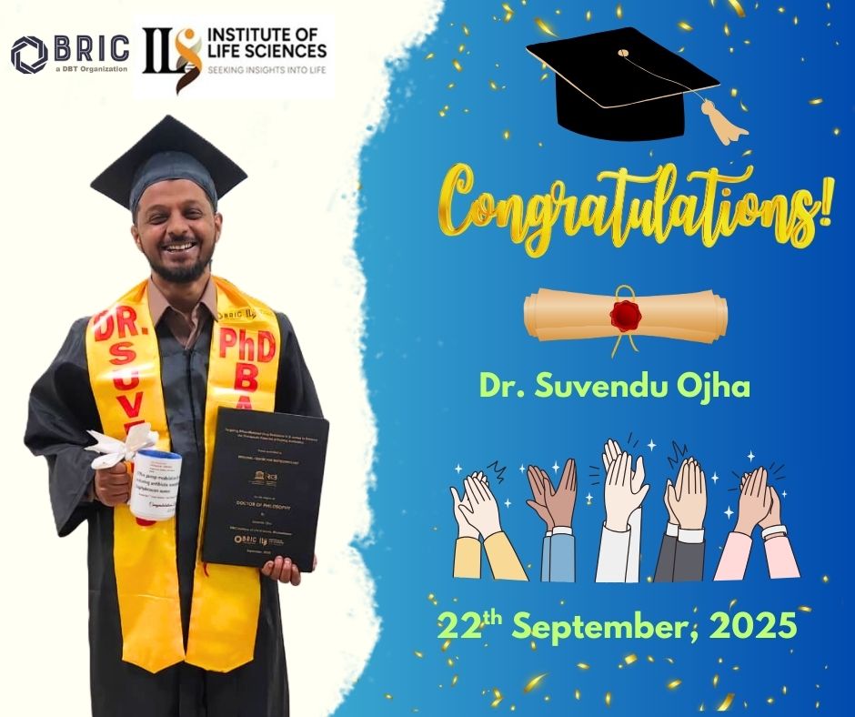 Congratulations, Mr. Suvendu Ojha, on successfully defending his PhD Thesis entitled “Targeting Efflux-Mediated Drug Resistance in S. aureus to Enhance the Therapeutic Potential of Existing Antibiotics” guided by Dr. Tushar Kant Beuria!

All the best with your future endeavours,