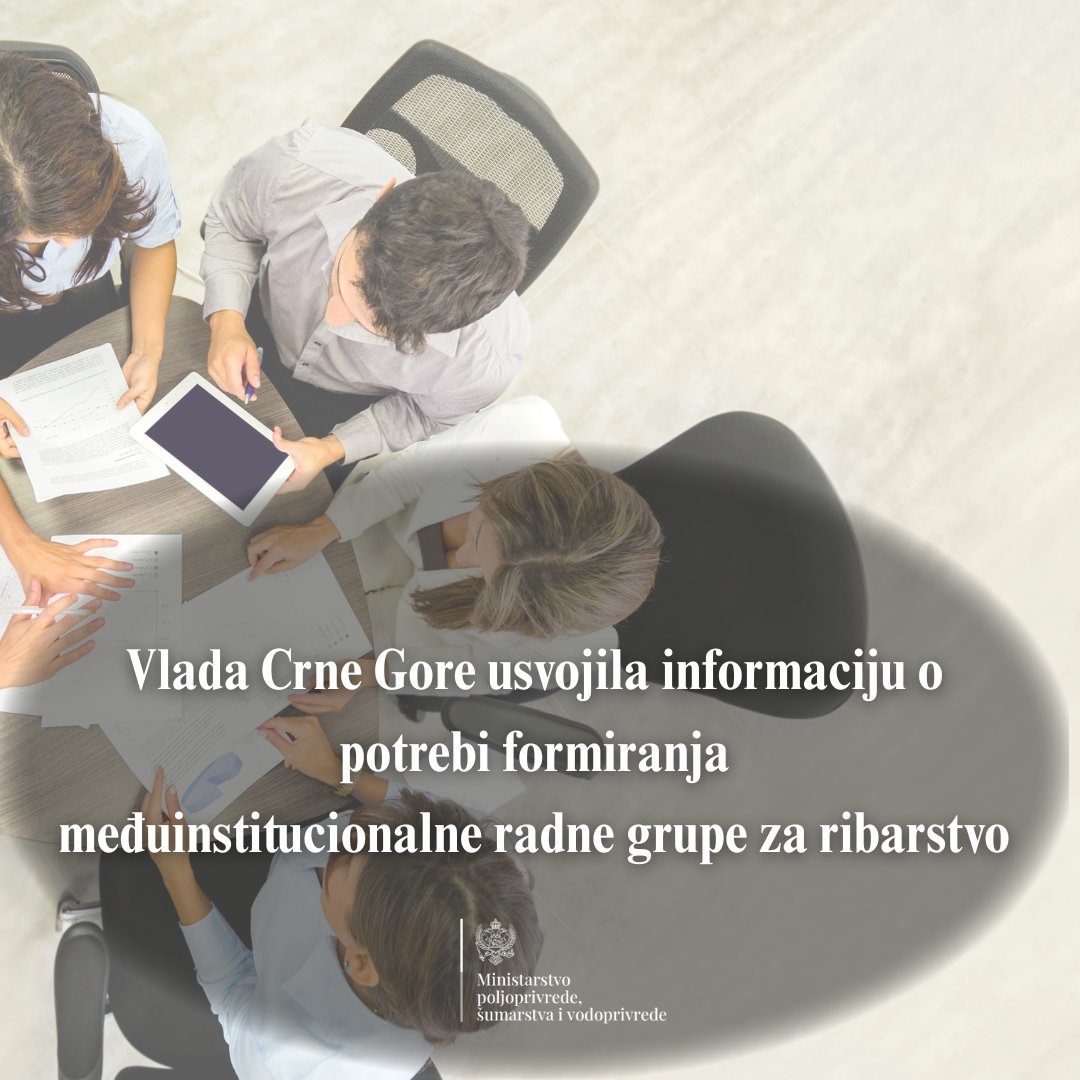 📢 <a href="/VladaCG/">Vlada Crne Gore</a> usvojila Informaciju o formiranju međuinstitucionalne radne grupe za ribarstvo.

🤝 Učestvuju sve relevantne institucije.

🎯 Cilj: zajednički odgovori na izazove ribara i unapređenje sektora.

gov.me/clanak/usvojen…