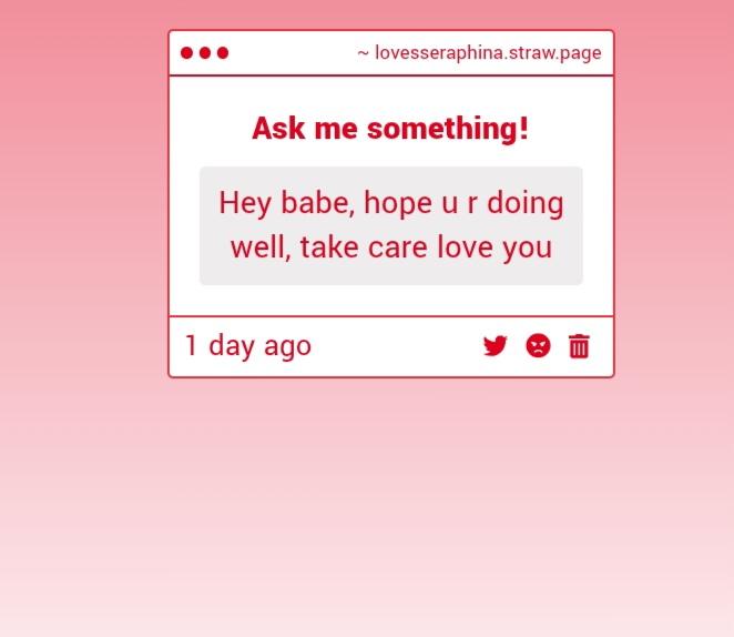 whoever this is, love you too!