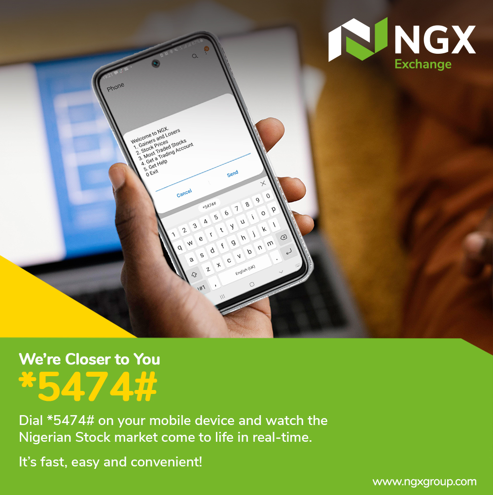 It's Monday! Make smart moves this week!
Dial *5474# to stay close to the stock market.

It's fast, easy and convenient!
#Mondaymotivation #NGX