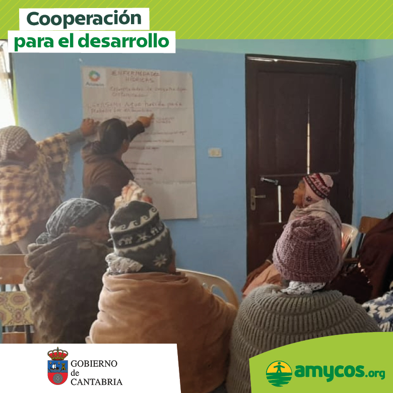 Con la cofinanciación del Gobierno de Cantabria (107.248,70 €) construimos 2 sistemas de agua potable en Pucara y Chomoco (Cochabamba, Bolivia) para 1.338 personas, con 285 piletas y 50 L/día por persona, además de formación en gestión y mantenimiento.