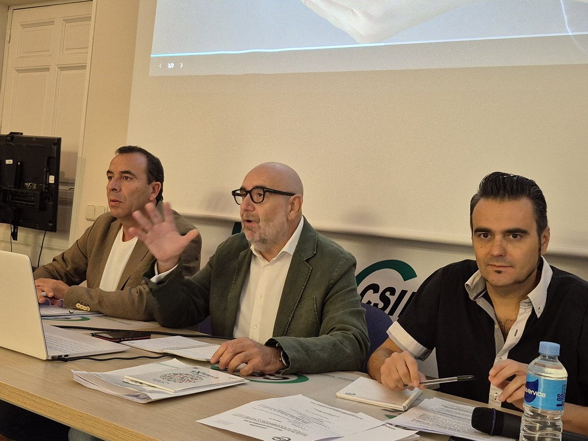 CSIFnacional's tweet image. 📍 Responsables de Acción Sindical y Comunicación de CSIF de toda España se reúnen para planificar estrategias conjuntas para los próximos meses. Participan Miguel Borra, presidente de CSIF, y Francisco Lama, secretario nacional de Acción Sindical del sindicato.

📝 Nuestras…